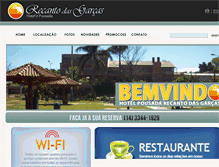 Tablet Screenshot of hotelrecantodasgarcas.com.br